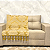 Manta Xale de Sofá e Cama Decorativa Jacquard Medalhão Dourado - Imagem 2