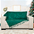 Manta Xale de Sofá e Cama Decorativa Jacquard Medalhão Verde - Imagem 12