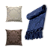 Kit Manta Xale de Sofá Decorativa Azul com 2 Capas de almofadas Colors - Imagem 16