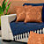 Kit Manta Xale de Sofá Decorativa Azul com 2 Capas de almofadas Colors - Imagem 11
