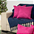 Kit Manta Xale de Sofá Decorativa Azul com 2 Capas de almofadas Colors - Imagem 9