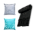 Kit Manta Xale de Sofá Decorativa Preta com 2 Capas de almofadas Colors - Imagem 1