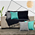 Kit Manta Xale de Sofá Decorativa Preta com 2 Capas de almofadas Colors - Imagem 2