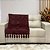Manta Xale de Sofá e Cama Decorativa Jacquard Medalhão Vinho - Imagem 2