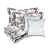 Jogo de Peseira Xale para Cama Floral com 2 Capas de Almofada e 2 Porta Travesseiros - Imagem 17