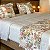 Jogo de Peseira Xale para Cama Floral com 2 Capas de Almofada e 2 Porta Travesseiros - Imagem 7