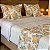 Jogo de Peseira Xale para Cama Floral com 2 Capas de Almofada e 2 Porta Travesseiros - Imagem 5