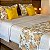 Jogo de Peseira Xale para Cama Floral com 2 Capas de Almofada e 2 Porta Travesseiros - Imagem 4