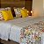Jogo de Peseira Xale para Cama Floral com 2 Capas de Almofada e 2 Porta Travesseiros - Imagem 6