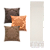 Kit Manta Xale de Sofá e Cama Cru Lisa com 3 Capas de almofadas Colors Feng Shui - Imagem 1