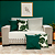 Kit Manta Xale de Sofá Decorativa Cru Liso com 2 Capas de almofadas Estampadas - Imagem 2