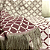 Manta Xale de Sofá e Cama Decorativa Rústica Franja Lisa Vinho 1,40 x 1,70 - Imagem 7