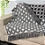Manta Xale de Sofá e Cama Decorativa Rústica Franja Lisa Preto e Branco 1,40 x 1,70 - Imagem 2
