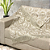 Manta Xale de Sofá e Cama Decorativa Rústica Franja Lisa Bege e Off white 1,40 x 1,70 - Imagem 3