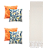 Kit Manta Xale de Sofá Decorativa Cru Liso com 4 Capas de almofadas Estampadas - Imagem 1