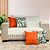 Kit Manta Xale de Sofá Decorativa Cru Liso com 4 Capas de almofadas Estampadas - Imagem 2