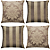 Kit 4 Capas de Almofada Decorativa Jacquard Medalhão e Listrado 45 X 45 - Imagem 1