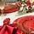 Kit Capas de Sousplat de Natal Vermelho e Dourado Guardanapos e Porta Guardanapos - Imagem 3
