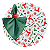 Kit Capas de Sousplat Estampada de Natal com Guardanapos e Porta Guardanapos - Imagem 1