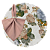 Kit Capas de Sousplat Mesa Posta Floral Jacquard com Guardanapos e Porta Guardanapos - Imagem 1