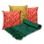 Kit Manta Xale de Sofá Verde Natalina com 3 Capas de Almofadas Decorativas - Imagem 13