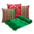 Kit Manta Xale de Sofá Verde Natalina com 3 Capas de Almofadas Decorativas - Imagem 12
