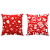 Kit 2 Capas de Almofadas Decorativas de Natal Estampada Vermelha 45 X 45 - Imagem 5