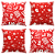 Kit Capas de Almofadas Decorativas de Natal Estampada Vermelha 45 X 45 - Imagem 1