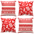 Kit Capas de Almofadas Decorativas de Natal Estampada Vermelha 45 X 45 - Imagem 7