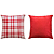 Kit 2 Capas de Almofadas Decorativas de Natal Xadrez Vermelho 45 X 45 - Imagem 8