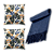 Kit Manta Xale de Sofá Decorativa Smoth Lisa com 2 Capas de almofadas Estampadas - Imagem 1