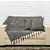 Kit Manta Xale de Sofá Decorativa Medalhão Cinza com 2 Capas de almofadas - Imagem 3