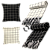 Kit Manta Xale de Sofá Geométrica Grid Dupla Face com 2 Capas de almofadas - Imagem 1
