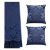 Kit Manta Xale de Sofá Decorativa Medalhão Azul com 2 Capas de almofadas - Imagem 1