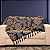 Kit Manta Xale de Sofá Decorativa Medalhão Azul com 2 Capas de almofadas - Imagem 3
