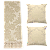 Kit Manta Xale de Sofá Decorativa Medalhão Bege com 2 Capas de almofadas - Imagem 1