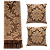 Kit Manta Xale de Sofá Decorativa Medalhão Marrom com 2 Capas de almofadas - Imagem 1