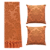 Kit Manta Xale de Sofá Decorativa Medalhão Terracota Cobre com 2 Capas de almofadas - Imagem 1