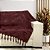 Kit Manta Xale de Sofá Decorativa Medalhão Vinho com 2 Capas de almofadas - Imagem 4