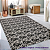 Tapete Para Sala E Quarto Grande Antiderrapante Luxo (Preto e Branco) - Imagem 9