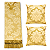 Kit Manta Xale de Sofá Decorativa Medalhão Dourado com 2 Capas de almofadas - Imagem 1
