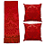 Kit Manta Xale de Sofá Decorativa Medalhão Vermelho com 2 Capas de almofadas - Imagem 1