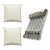 Kit Manta Xale de Sofá Decorativa Tear Colmeia com 2 Capas de almofadas - Imagem 11