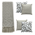Kit Manta Xale de Sofá Rústica Fendi Decorativa com 4 Capas de almofadas - Imagem 1