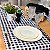 Trilho Caminho de Mesa Estampado Xadrez Preto - Imagem 3