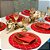 Kit Capas de Sousplat com Guardanapos de Natal Vermelho e Dourado Lurex - Imagem 6
