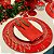 Kit Capas de Sousplat com Guardanapos de Natal Vermelho e Dourado Lurex - Imagem 4
