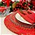 Kit Capas de Sousplat com Guardanapos de Natal Vermelho e Dourado Lurex - Imagem 5