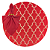 Kit Sousplat Completo de Natal Vermelho e Dourado Decorativo Mesa Posta - Imagem 7