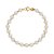 Pulseira Dourada de Pérolas e Bolinhas - Imagem 1